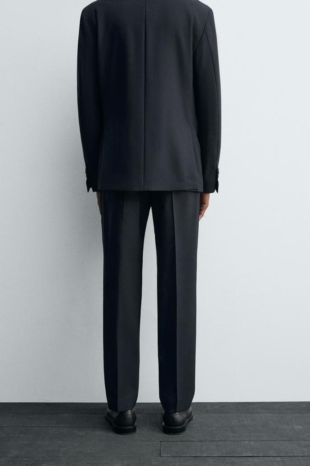 ZARA КОСТЮМНЫЕ БРЮКИ ИЗ 100% ШЕРСТИ, МОРСКОЙ СИНИЙ