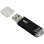 Память 8GB, Smart Buy, V-Cut , Flash USB 2.0, черный, металл. корпус