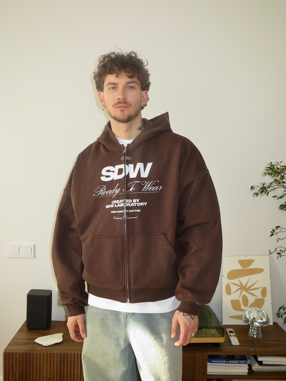 ZIP-HOODIE "SDW" Brown