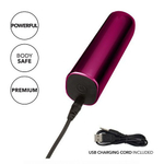 Ярко-розовая перезаряжаемая вибропуля 9см California Exotic Novelties Glam SE-4406-02-3