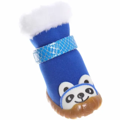 Ботинки зимние для животных «МОДНЫЙ БРО», на липучке, цвет синий, размер 5, 6см