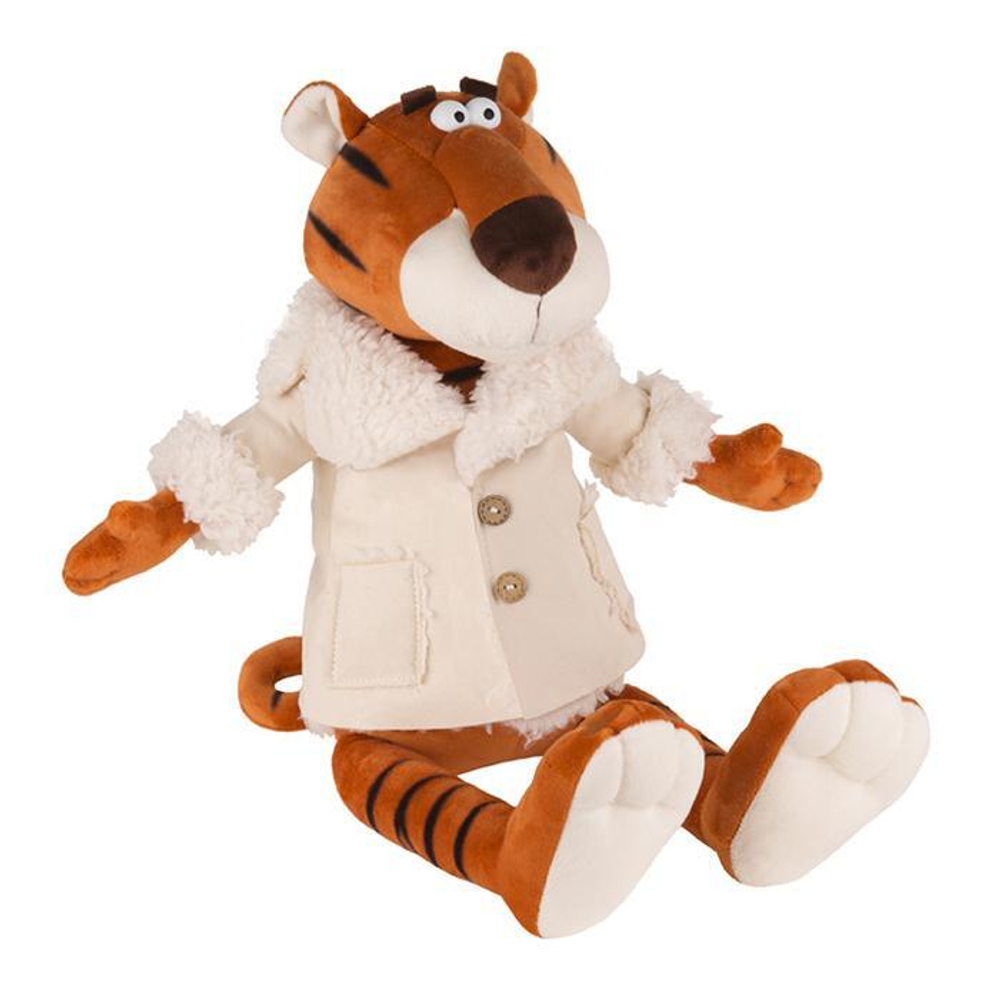 Тигр Гоша в Бежевой Дубленке, 20 см Maxitoys Luxury