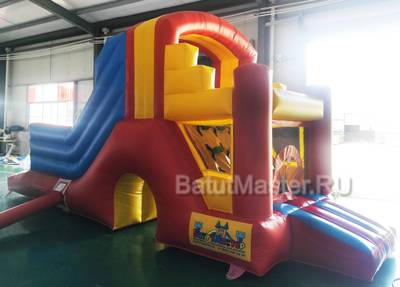 Детский надувной батут "Отличное настроение" 6*2,2*2,8 м PR-12022