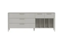 Тумба Type 5 ящиков 4 полки ширина 200 см (серо-бежевый)