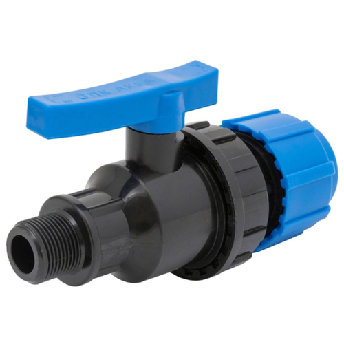 Кран шаровой ТПК-АКВА компрессионный НР разъемный d 63 х 2", 553063020