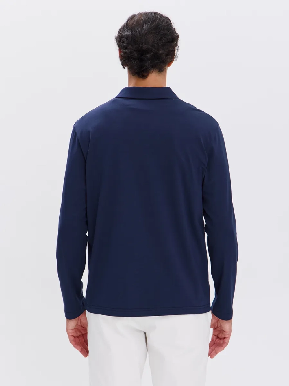 Повседневный базовый лонгслив поло