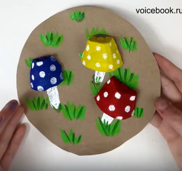 Делаем аппликацию грибы Делаем аппликацию грибы