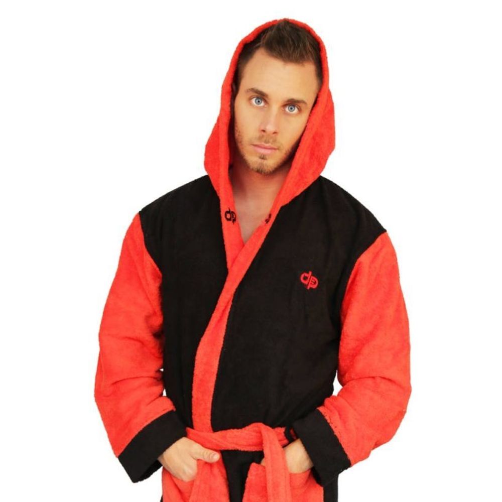 Халат махровый Diapolo Black/red для спортсменов по водным видам спорта