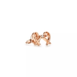 Серьги из розового золота с бриллиантами, Tiffany, любящие сердца