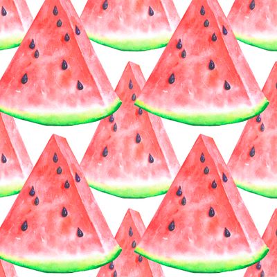 Aquarelle pattern red watermelons