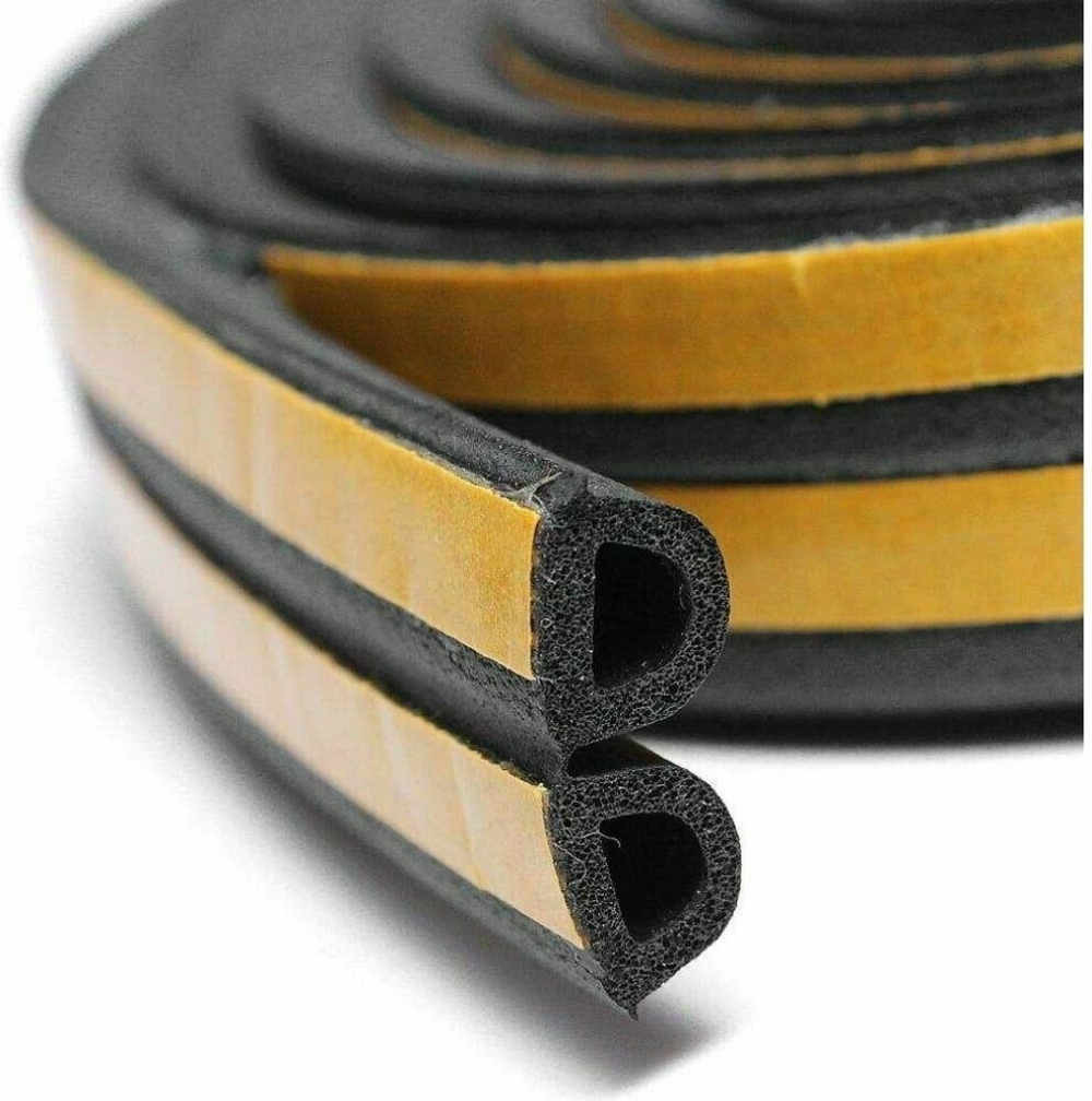 УПЛОТНИТЕЛЬ BONDIT ДЛЯ ОКОН И ДВЕРЕЙ ЧЕРНЫЙ 12*14ММ BNP07