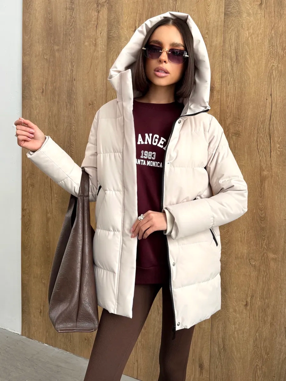 Куртка демисезонная с капюшоном удлиненная