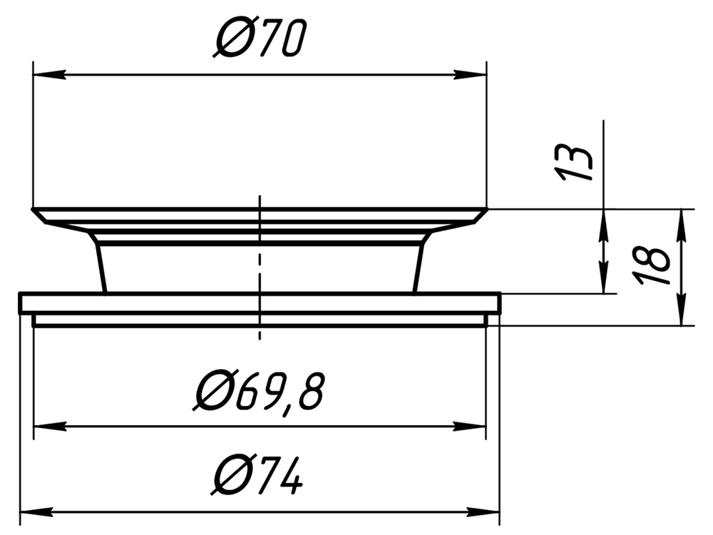 Прокладка бабочка 2-х стороняя М080 АНИ пласт