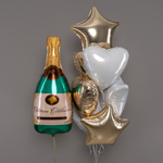 Фигура Бутылка Шампанское, зеленый 39" Fl