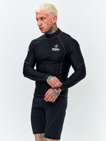 Футболка рашгард лонгслив Sargan Агидель UPF 50+ мужской черный