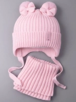 Шапка зимняя вязаная и снуд