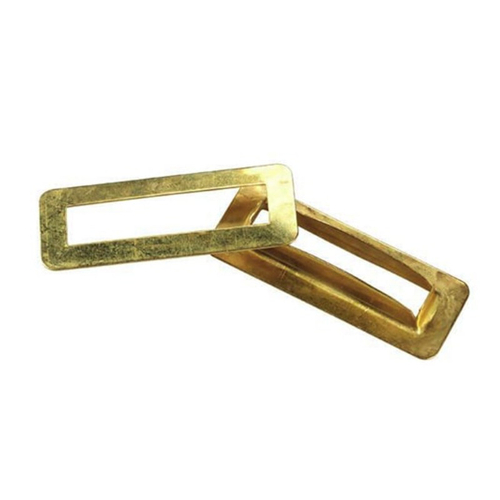 Люверсы прямоугольные 27х8 мм латунные - 50 шт.