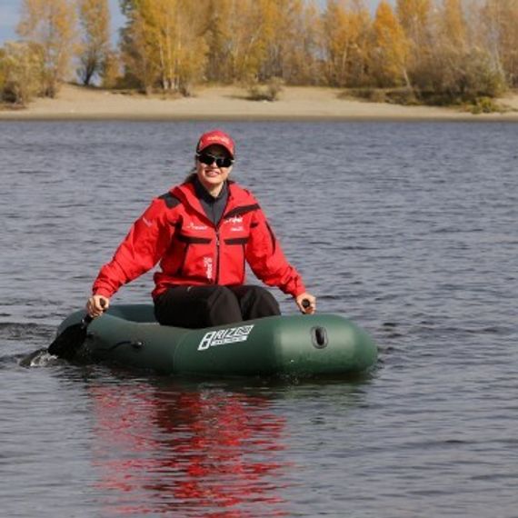 Лодка Тонар Бриз 190 (гребки + жесткое сиденье) зеленый