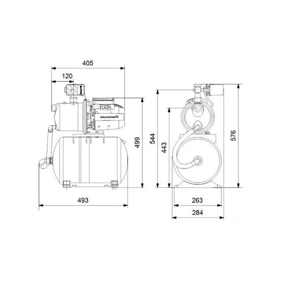 Установка насосная самовсасывающая Grundfos JP 4-47 PT-H купить в Москве и Московской области по низкой цене с доставкой по России — (2) Установка насосная самовсасывающая Grundfos JP 4-47 PT-H — (2)
