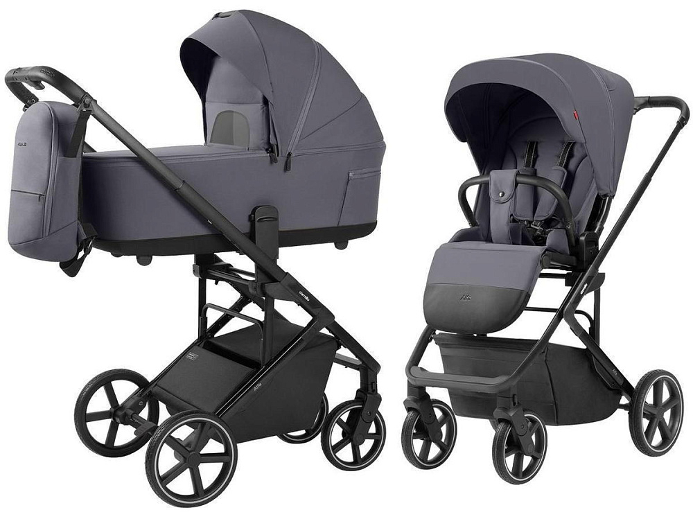 Коляска Carrello Alfa CRL-6522 2025 Cybex Aton B2 i-Size Bay Blue 3 в 1 Fashion Grey