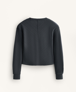 Oysho Толстовка с асимметричной полосой из модала, асфальтовый