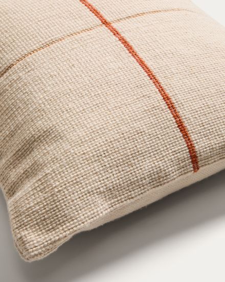 Чехол для подушки Atima с полосками оранжевого цвета, жаккардовый, 100% ПЭТ, 45 x 45 см