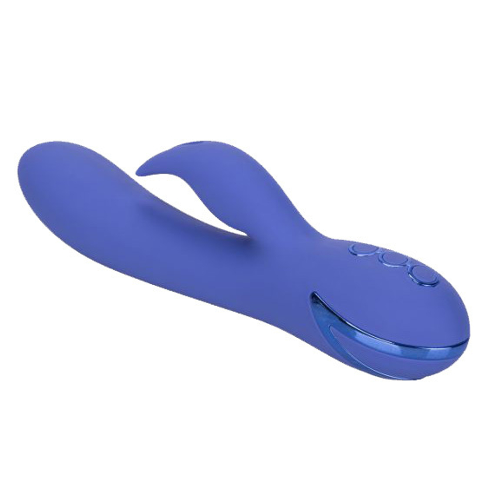 Фиолетовый вибратор с ротацией скрытых в стволе бусин California Exotic Novelties Beverly Hills Bunny SE-4350-30-3