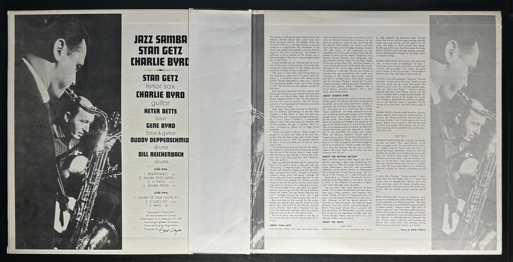 Stan Getz / Charlie Byrd ‎– Jazz Samba (Япония 1974г.)
