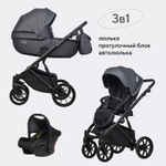 Детская коляска Riko Basic Montana Ecco 3 в 1 24 Graphite