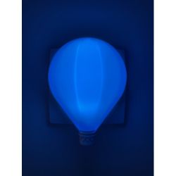 Ночник - светильник светодиодный ЭРА NN-607-LS-BU в розетку с датчиком освещенности синий