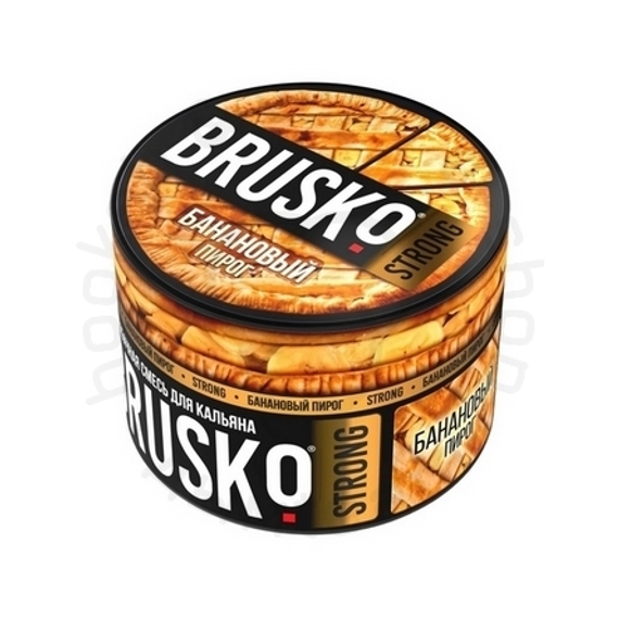 Бестабачная смесь для кальяна BRUSKO, 50 г, Банановый пирог, Strong (М)
