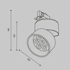 Трековый светильник Альфа / Alfa Trinity 2700K 15Вт 36° Technical tr199-3-15w2.7k-m-w