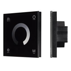 Панель SMART-P4-DIM-G-IN Black (12-24V, 4x3A, Sens, 2.4G) (Arlight, IP20 Пластик, 5 лет) 034778