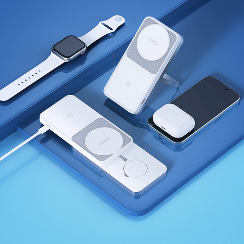 Магнитная беспроводная станция 3 в 1, серия W19 Magnetic Slide Wireless Charger Stand 15W