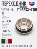 Переходник концевой (никел)  1 х 3/4 г.ш.  ViEiR  (300/10шт)