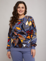 Костюм с брюками КБ-90М/серофиолетовый-осеннийлист