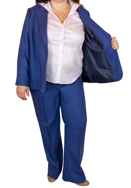 Костюм женский классический серо-синий