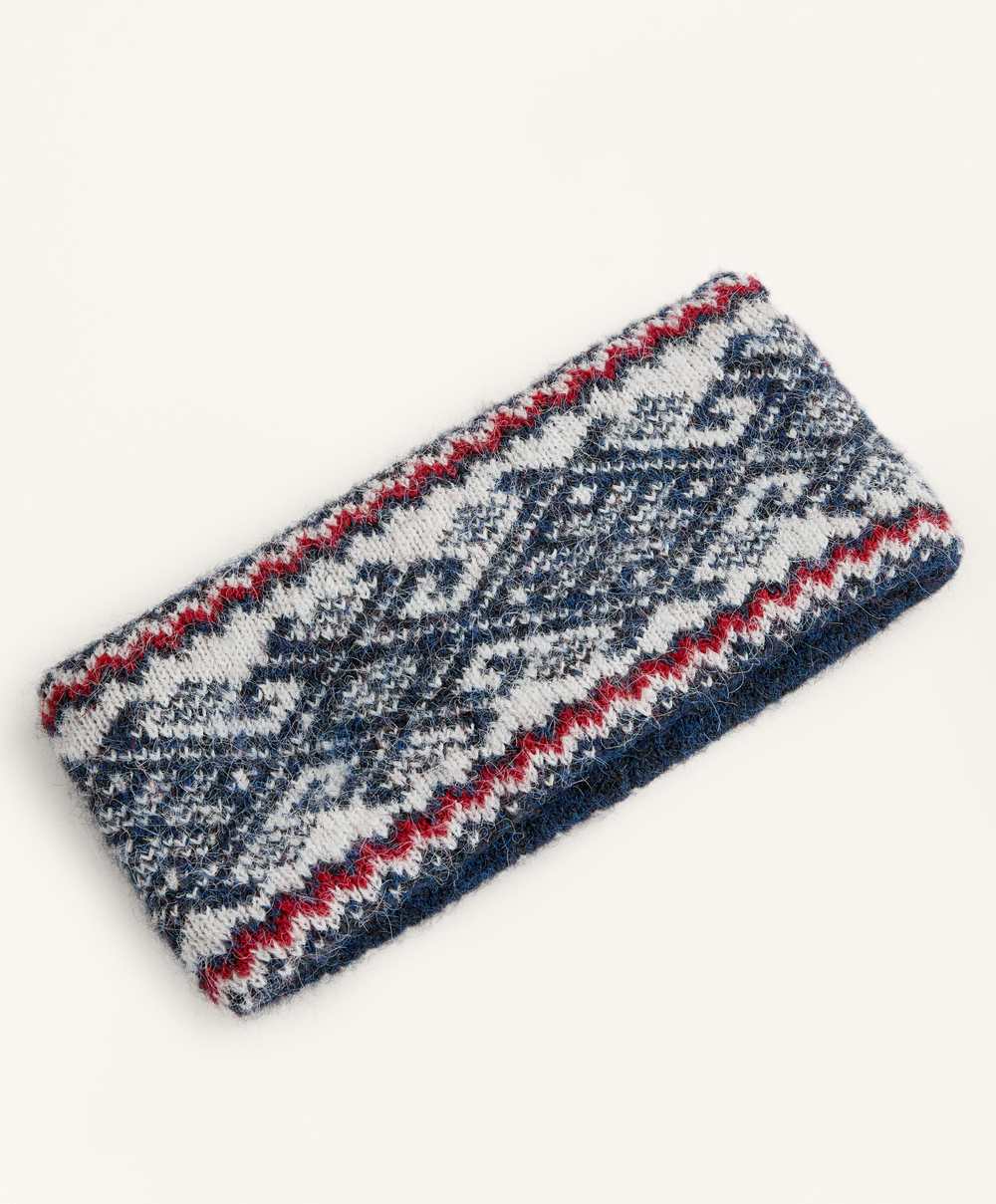 Oysho Жаккардовая повязка на голову, военно-морской