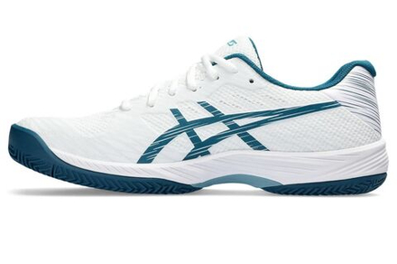 Мужские кроссовки теннисные Asics Gel-Game 9 Clay/OC - white/restful teal