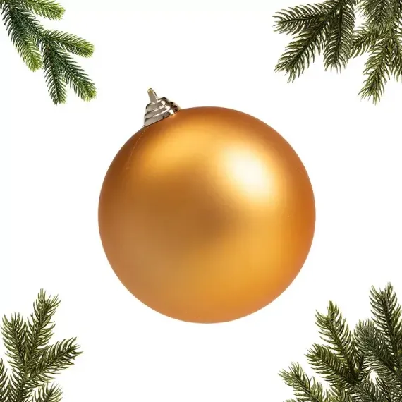 Шар пластиковый матовый 140 мм., золотой, ЕлкиТорг (150501)