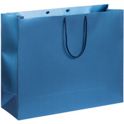 Пакет бумажный «Блеск», большой, синий