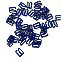 Застежка-крючок металл синий 10 мм