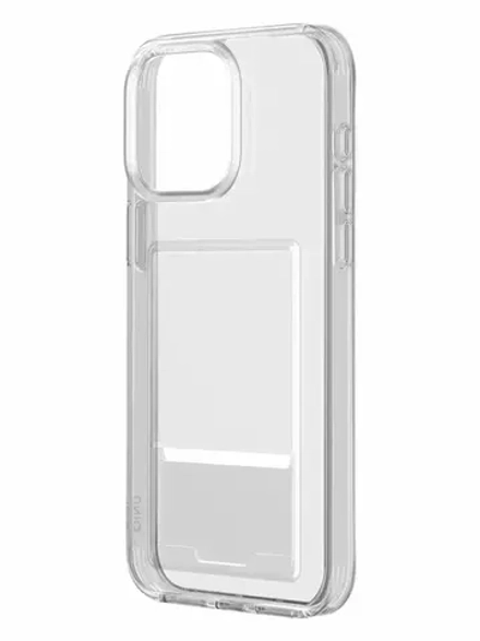 Чехол Uniq Air Fender ID для iPhone 15 Pro Clear с кардхолдером (Прозрачный)