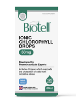 BioTell - Liquid Ionic Chlorophyll Drops 50 mg + Mint Flavor, 60 ml