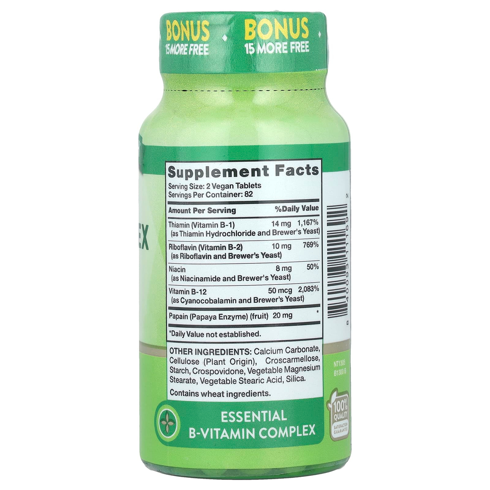 Nature's Truth, B-Complex Plus, витамин B-12, высокая эффективность, 165 таблеток