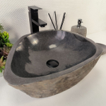 Раковина из речного камня RS-65144 42*38*15 0856