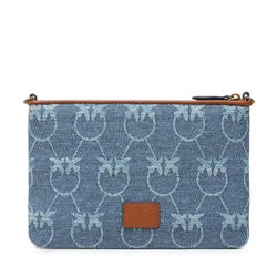 FLAT LOVE BAG DENIM LOGO – blue