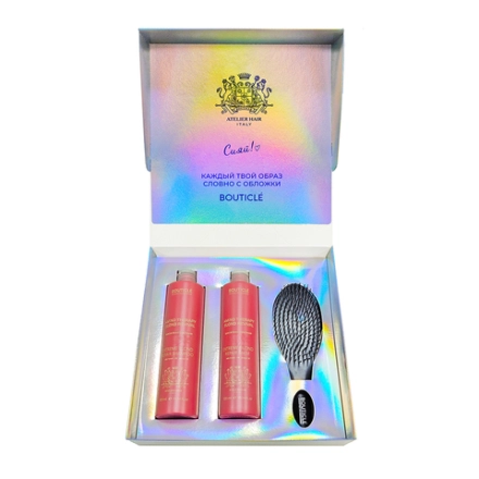 Набор Восстановление для осветленных волос (шампунь 300 мл + кондиционер 300 мл + массажная щетка) AH Amino Therapy Blond Revival