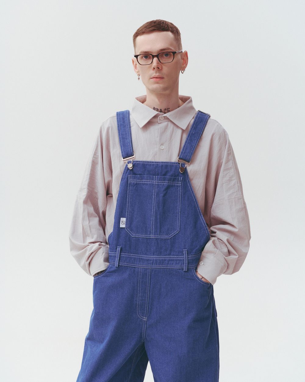 Рубашка One Two Quiet Gray базовая серая