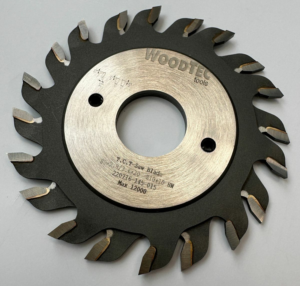 Подрезная составная пила WoodTec для форматно-раскроечных станков Ø80 х 20 х 2,8-3,6 Z = 10 + 10